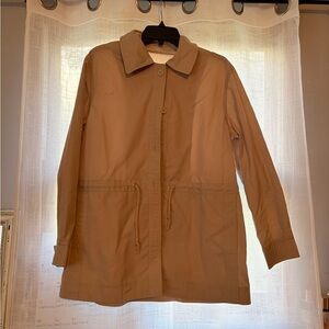 London Fog Tan Drawstring Waist Trench Coat